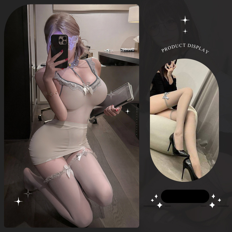 9686 gray + gray butterfly stockings