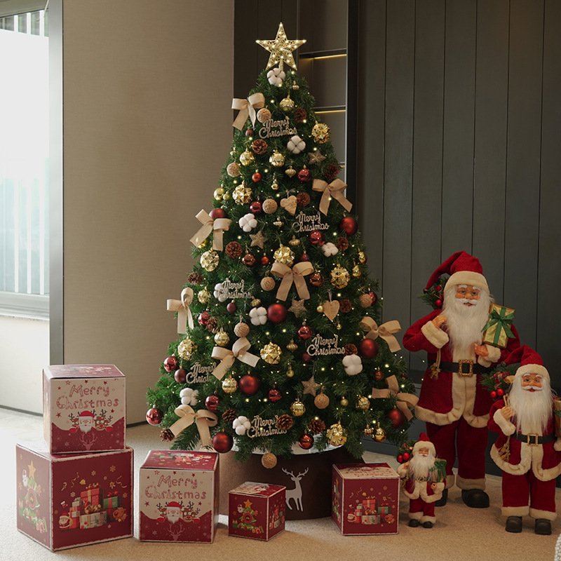 2025 Navidad nuevo árbol de Navidad de PVC puro decoración doméstica decoración de árbol de Navidad interior y exterior grande decoración