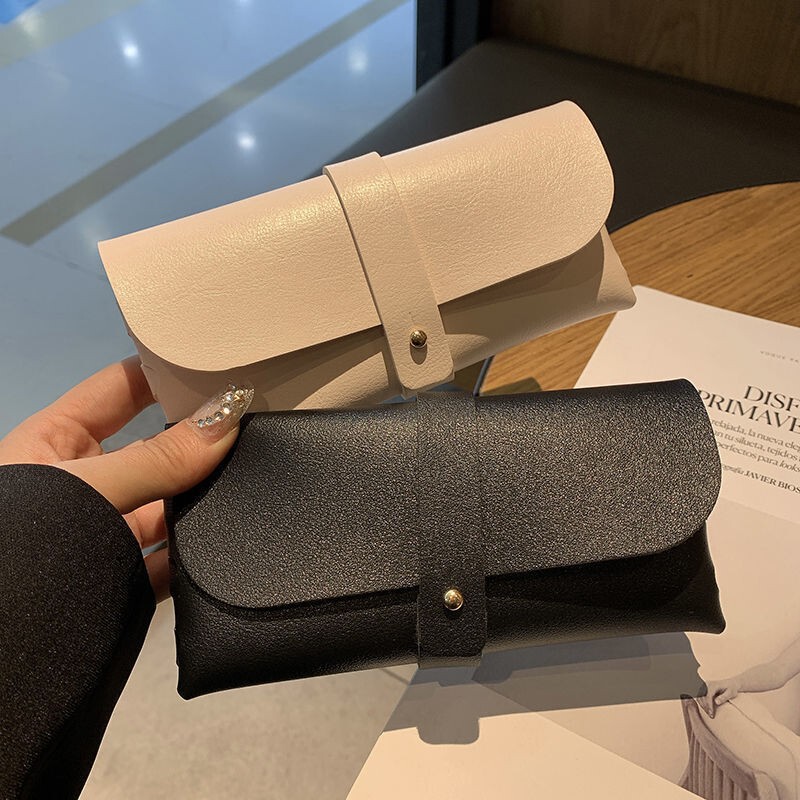 Multifunctional PU leather glasses case sunglasses set soft bag high quality leather glasses bag sunglasses outer packing bag