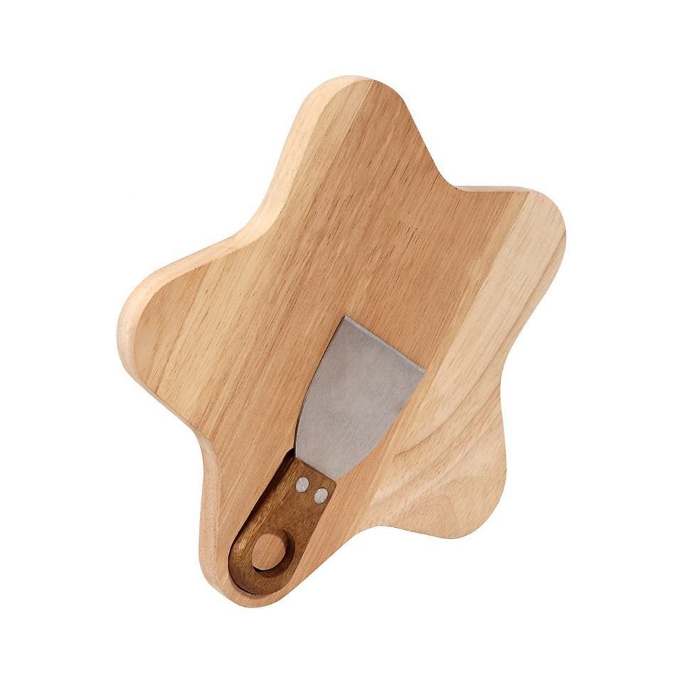 Tabla de cortar de madera tablero de forma especial dibujos animados creativos estrella de cinco puntas tabla de cortar conveniente pequeña tabla de cortar frutas y verduras Oficina suplemento alimenticio tablero