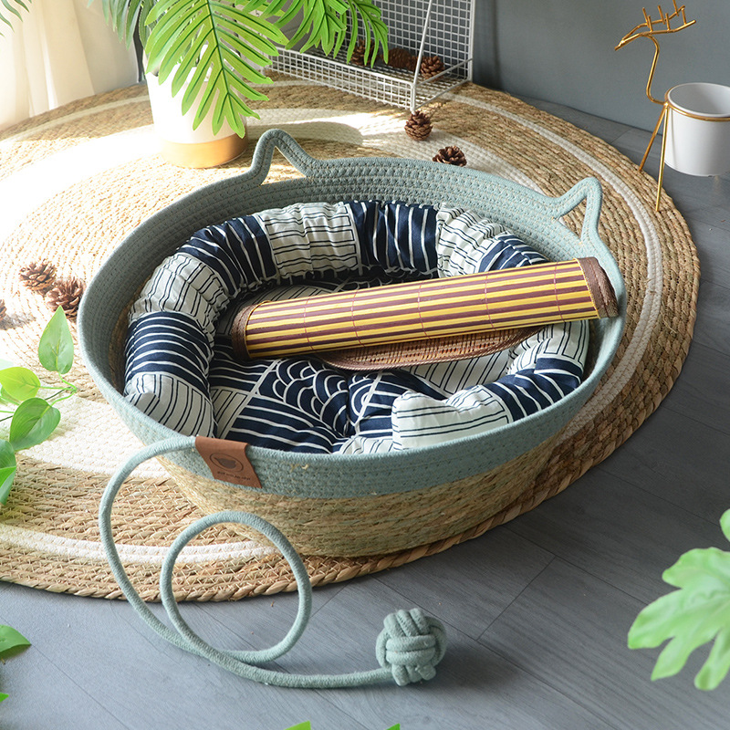 바다색 재미있는 스타일 + 진한 파란색 화장솜 + 베개 + 매트