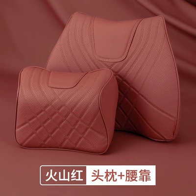 Ford Headrest Neck Pillow: Headrest - ford-headrest-lumbar-support-volcano-red-hip-support-and-waist-support-set