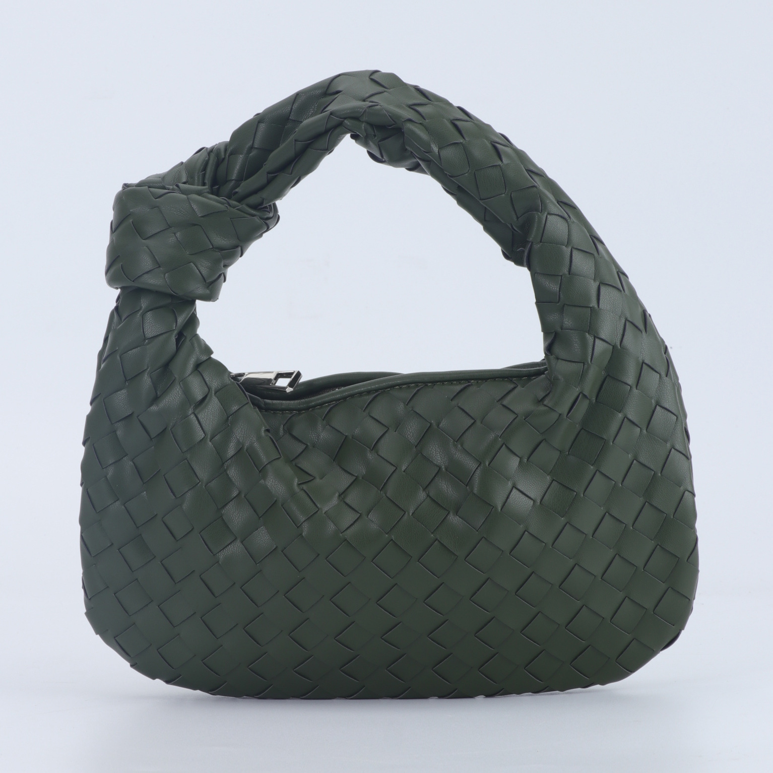 thumbnail image 1 of Bolso de croissant, bolso de mano, bolso de mano para mujer, bolso transfronterizo, bolso tejido a mano más vendido de Amazon, verde militar, 1 of 2