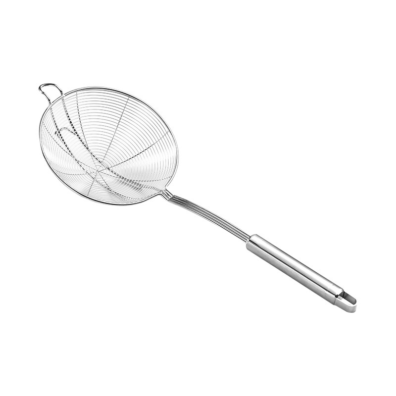 Colador grande de acero inoxidable para fideos, colador comercial para hot pot, colador de malla, colador doméstico para dumplings.