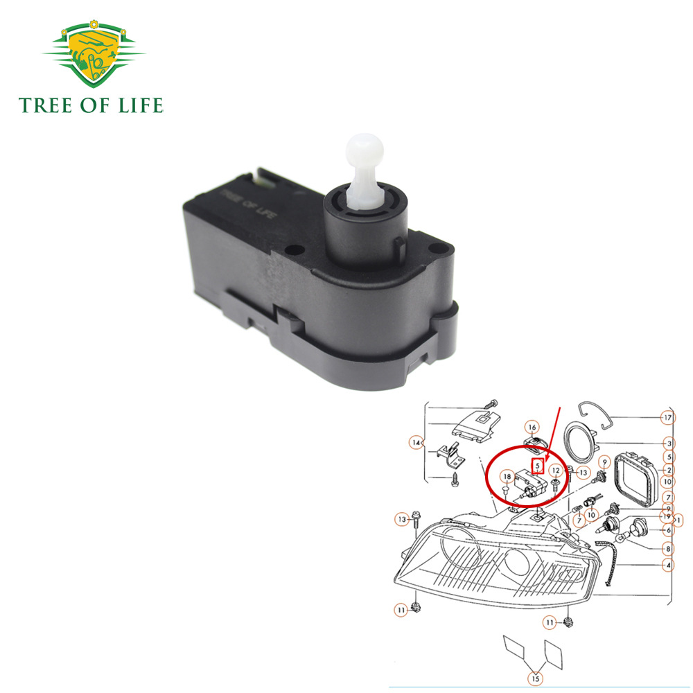 1J0941295A para el motor de ajuste horizontal del faro Mercedes-Benz