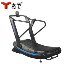 家用锻炼减震无动力凹造型跑步机  商用无动力机械履带弧形跑步机