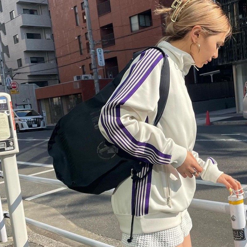 Agujas pista de mariposa blanca lechosa cinta bordada ins campus ocio chaqueta deportiva chaqueta