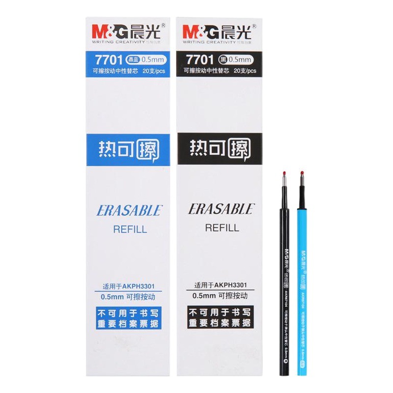 Stationery Hot Erasable Pen Refill 0.5mm Retractable Bullet Tip Easy-To-Erase Pen Refill for Students Erasable Pen Replacement