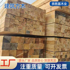 批发建筑木方桥梁工程工地垫木轨道樟子松铁杉方木材料木条木板材
