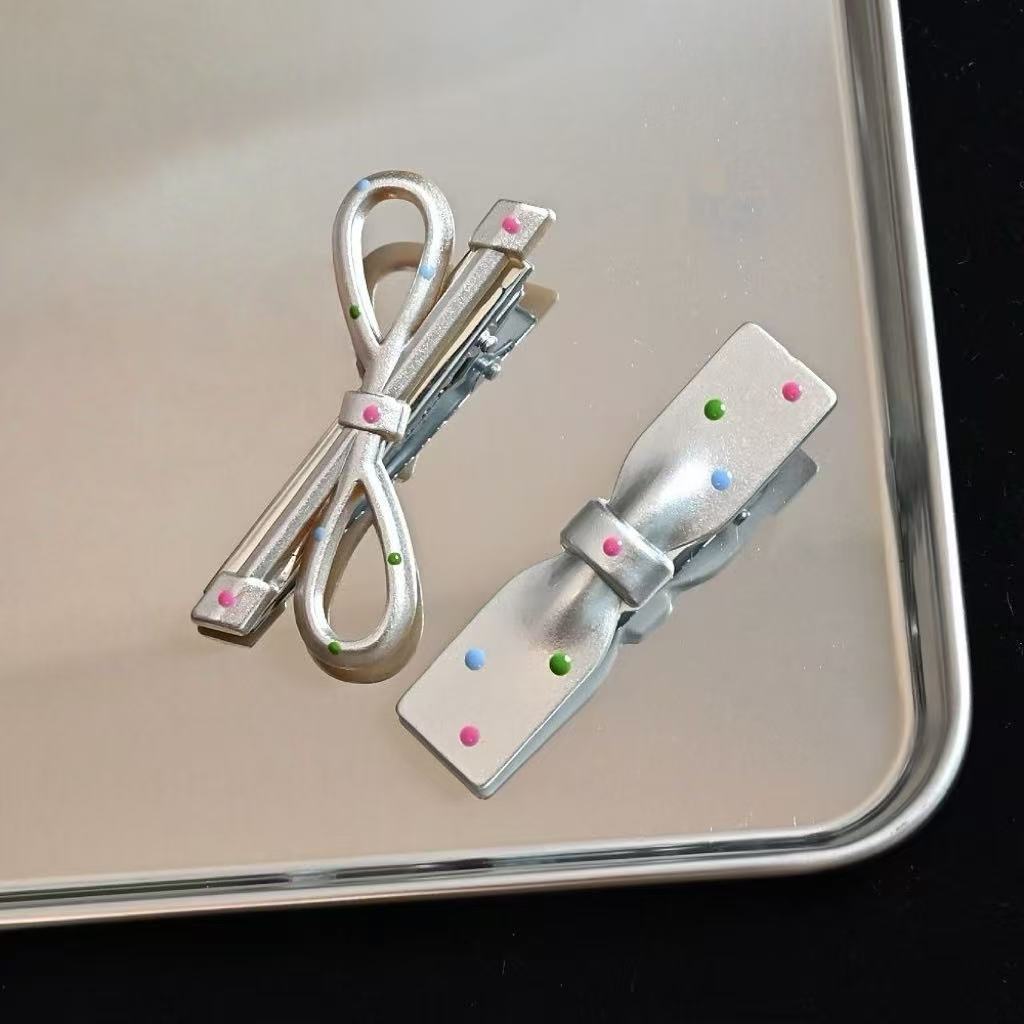 DT7006 실버 도트 헤어클립