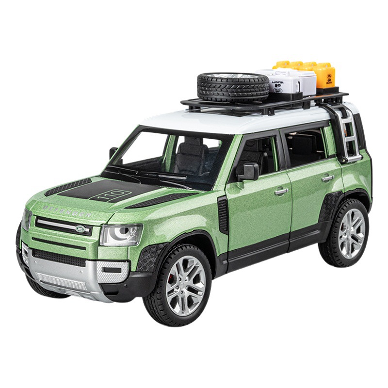 Coche Zhi 1:24 genuino Land Rover guardia modelo de aleación al aire libre interruptor de tres engranajes simulación de vehículo todoterreno modelo adornos