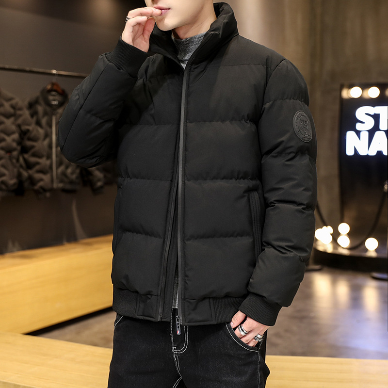 Chaqueta de algodón con cuello alto para hombre, talla grande, para invierno, 2022, marca de moda, abrigo corto y grueso de algodón, ropa exterior cálida de invierno para hombre.
