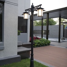 户外太阳能防水庭院灯中式花园别墅景观室外公园家用3米高杆路灯
