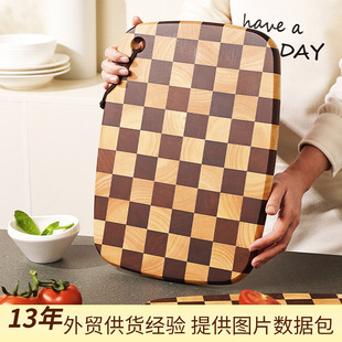 Cross-border solid wood chopping board Acacia wood chessboard household chopping board cutting fruit mildew-proof non-cracking chopping board wholesale