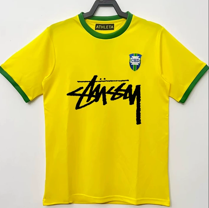 Кросс-бордер Бразильская джерси Stussy Stussy Signature Edition Специальное Издание Коммеморативное Thai версия Тренировочный костюм Футболка костюм