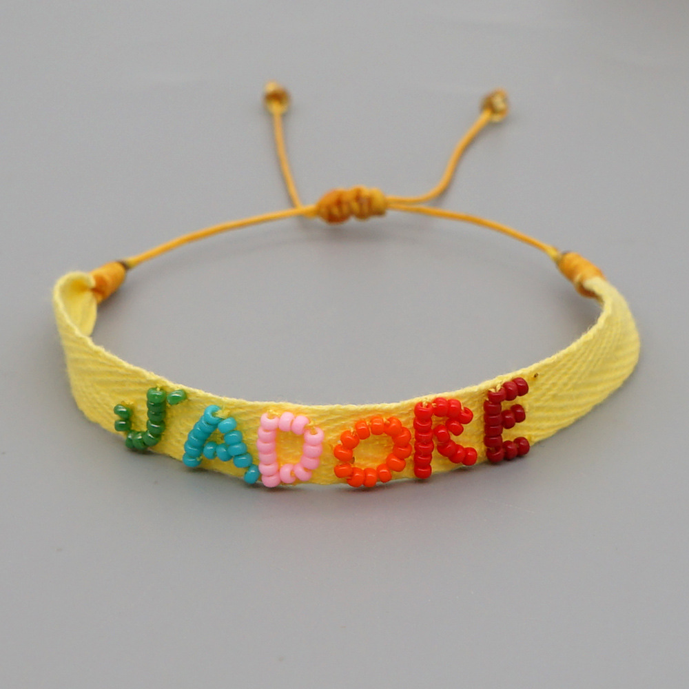 Simple Bohemian Ribbon Rainbow Love Letter Bracelet display picture 45