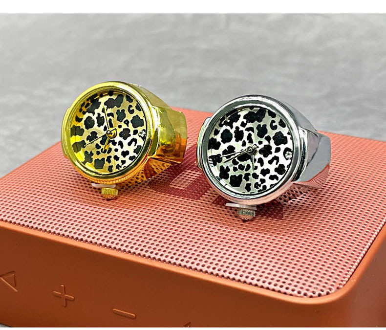 Watch Rings Classification Pointer Display Type Round Dial Shape Casual Streetwear Leopard Quartz Watch Rings