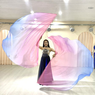 New Flag Dance Leader Props Performance Costumes Praise Gradient Flag Multi-Color Flag Telescopic Stick Dance Accessories
