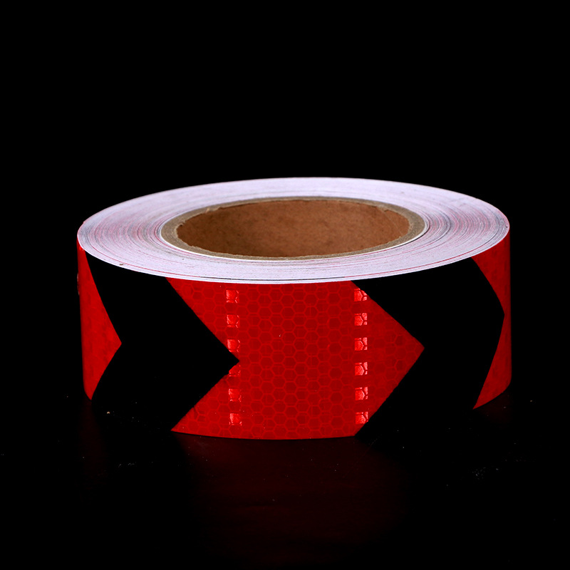 红黑箭头晶格反光贴车身反光胶带箭头道路交通标识贴纸消防警戒线