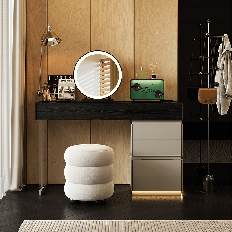 No. 7 Apartment Italian Minimalist Dresser and Cupboard Integrated Small Bedroom High-End Makeup Table Storage Cabinet