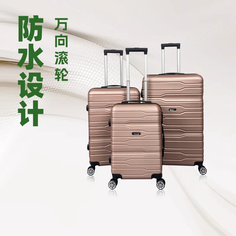 Wear-Resistant Abs Finished Product 3-Piece Set New Model Spinner Wheel Combination Lock Suitcase 20inch Carry-On Suitcase Travel Suitcase Factory