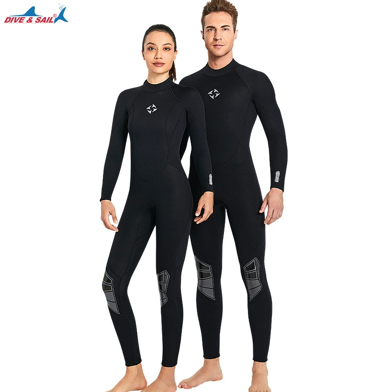 DIVE&SAIL теплый гидрокостюм 3 мм, длинный рукав, цельный, утолщенный костюм для снорклинга и серфинга, костюм от медуз