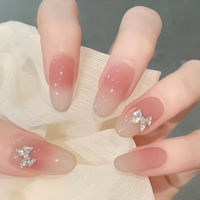 New High-End Handmade Blush Nude Color French Butterfly Cat-Eye Press-On Nails, Gentle and Complexion-Enhancing Finished Nail Stickers New High-End Handmade Blush Nude Color French Butterfly Cat-Eye Press-On Nails, Gentle and Complexion-Enhancing Finished Nail Stickers
