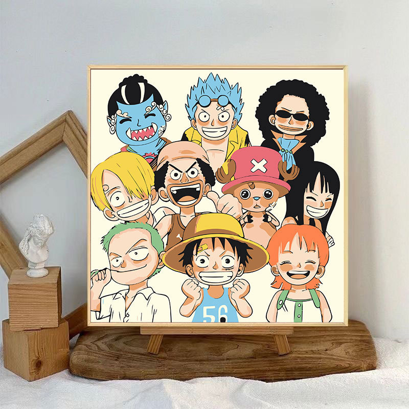 スポンジ・ボブ デジタル油絵 DIY 漫画アニメ 子供向け 手塗り装飾画 置物 環境に優しい|undefined