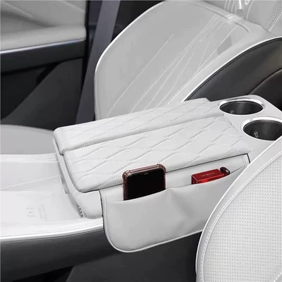 Armrest box pad Central Armrest Box E8 Booster - 24-models-of-galaxy-e8-special-chuji-white-model-pair-armrest-box-mat