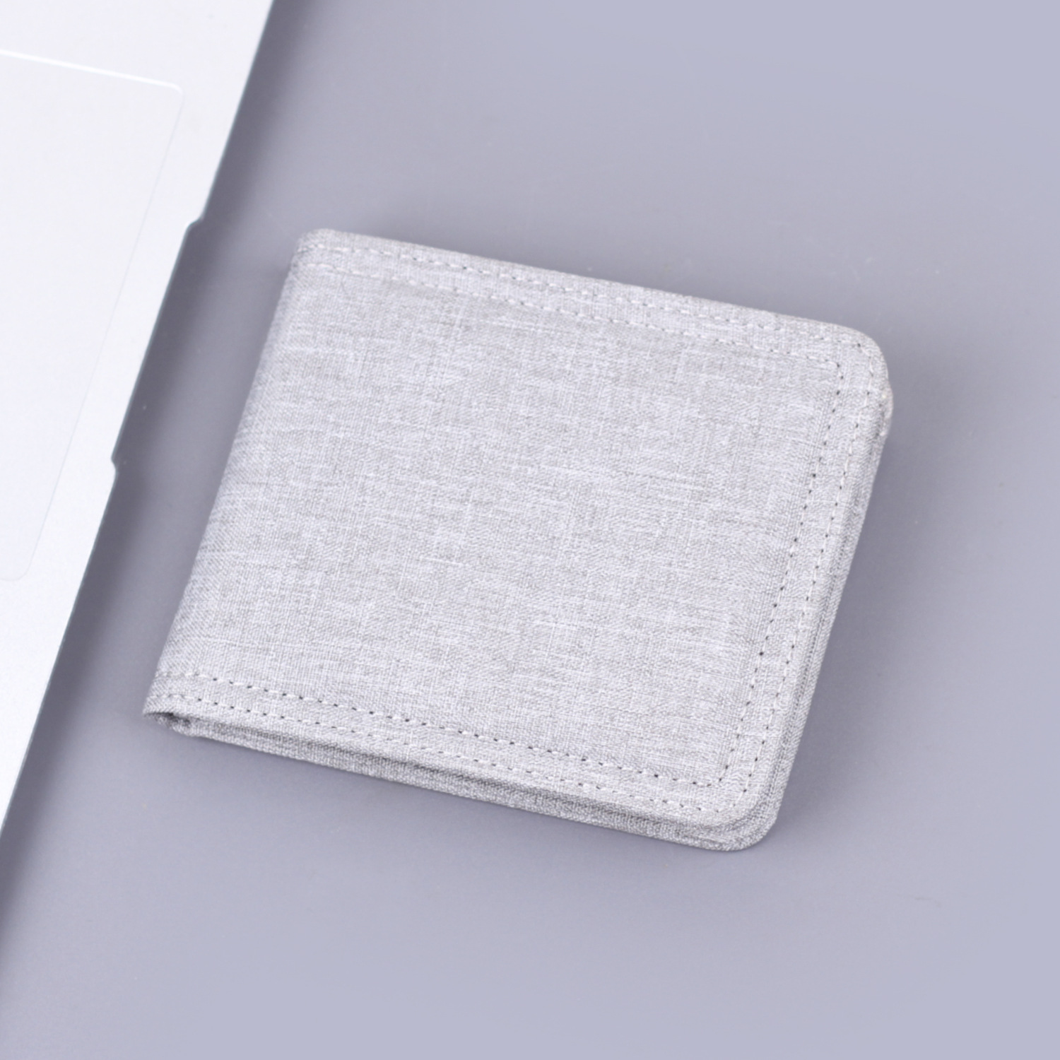 Canvas cartera corta para hombres con cremallera cartera de hombres cartera de tarjetas de hombres cartera de hombres en una cartera de hombre transfronteriza