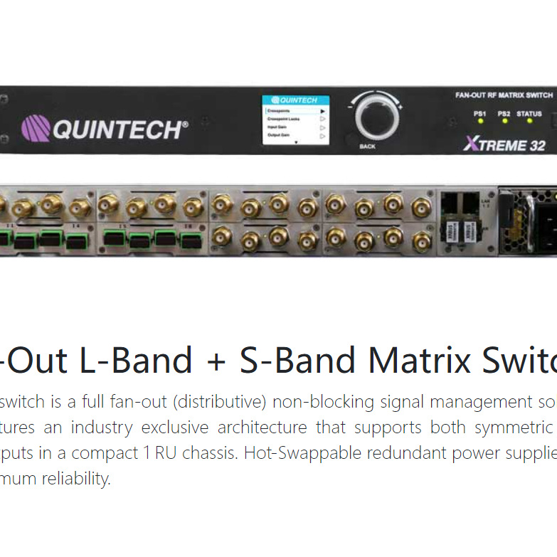 quintech 32端口扇出宽带矩阵交换机