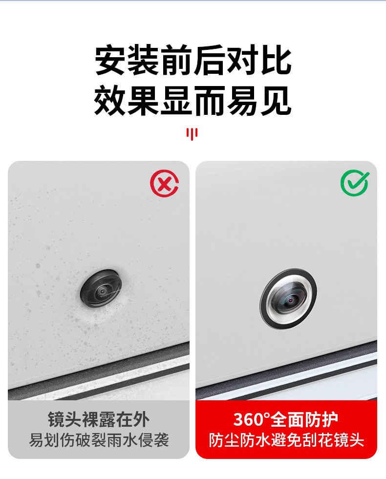Car Camera Protective Cover Lens Cap Special Vehicle-Mounted 360-Degree Reversing Image Protective Cover Car Modification Accessories