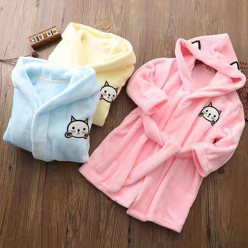 Children's Pajamas Flannel Kidsren Baby Baby Thickeneded Boys and Girls Coral Velvet Pajamas Autumn and Winter All Year Round Bathrobe Children's Pajamas Flannel Kidsren Baby Baby Thickeneded Boys and Girls Coral Velvet Pajamas Autumn and Winter All Year Round Bathrobe