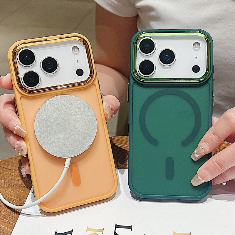 苹果17promax肤感磁吸手机壳iPhone16磨砂15半透14大孔防摔保护套|undefined