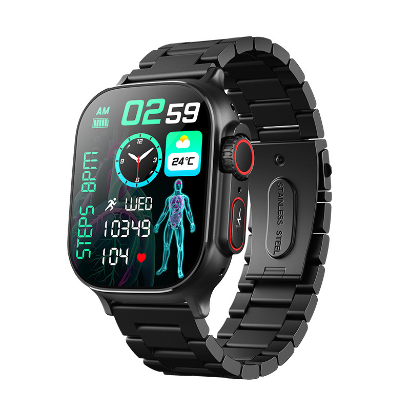 F500 医療グレード ECG スマートウォッチ 4G カードウォッチ血糖血中酸素心拍数睡眠モニタリングスポーツブレスレット|undefined