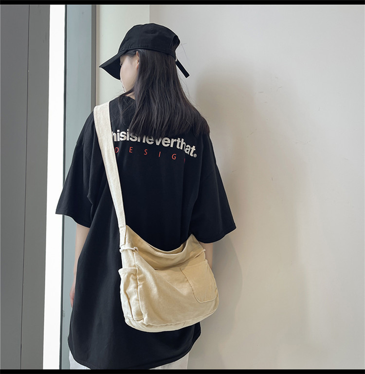 new casual Korean college students class solid color messenger bag wholesalepicture3
