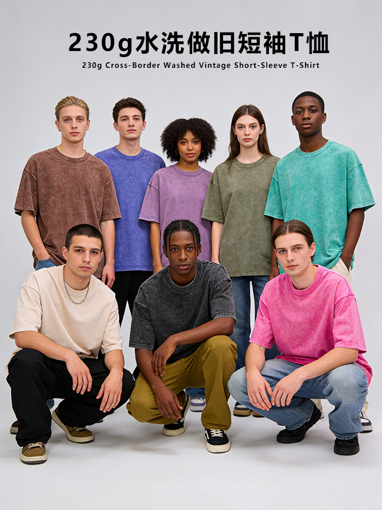 men's cotton retro T-shirt