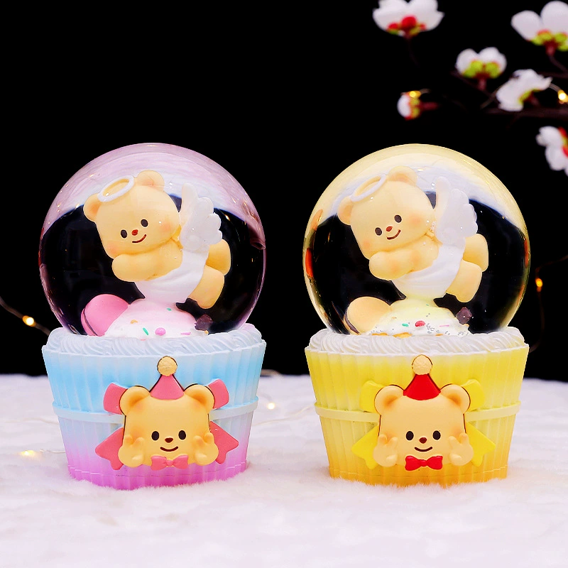 Cute music box for students, with little bears, optics, Birthday gift