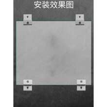 加厚铝合金h型玻璃固定夹镜子托广告牌支架亚克力卡扣H固定器卡槽