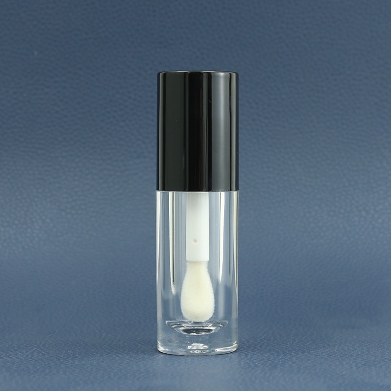 En stock al por mayor 7mm cepillo grande varilla redonda tubo de brillo de labios tubo de lápiz labial esmalte de labios tubo vacío sub-botella logotipo imprimible