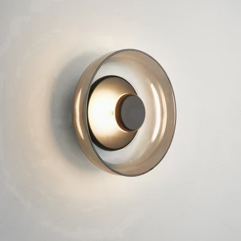 Sofá junto a la cabecera de la cama estudio modelo de lámpara de pared modelo de lámpara de pared de vidrio creativo para el dormitorio diseñador de decoración