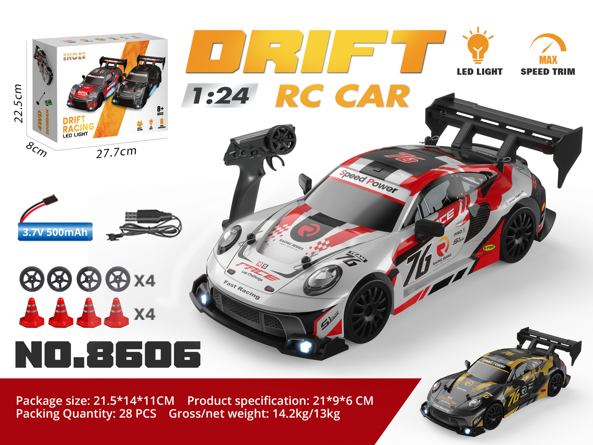 Transfronterizo RC coche de control remoto 4WD drift GTR coche de carreras chico M4 juguetes 911 carga de alta velocidad AE86 coche al por mayor