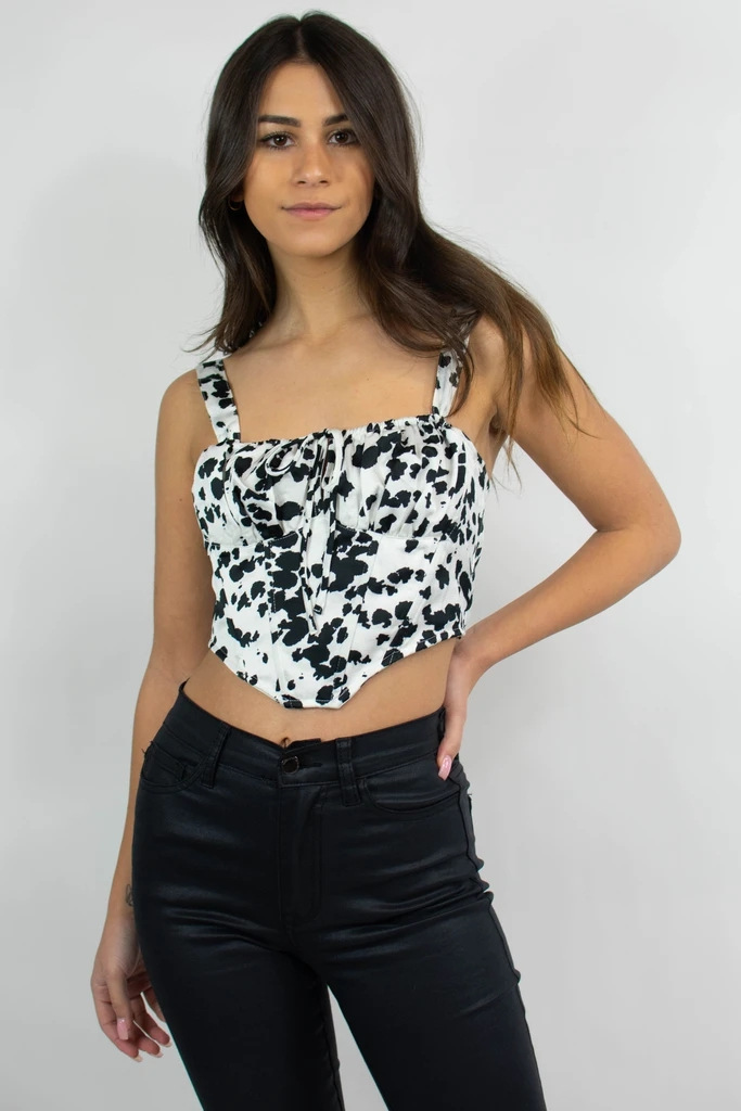 camisola floral con cordones de verano NSHT117842