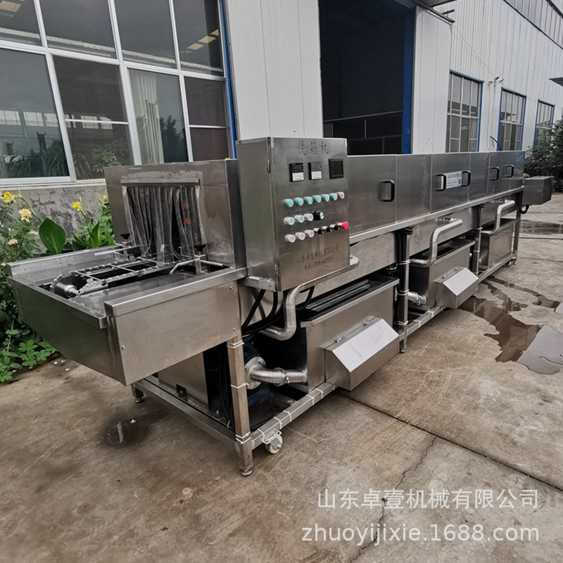 周转筐清洗机 热水塑料箱清洗机 多面喷淋洗筐机 周转箱洗厂家