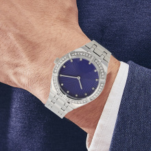 跨境镶钻手表定制轻奢男表女款防水钢带锆石复古夜光经典女士手表