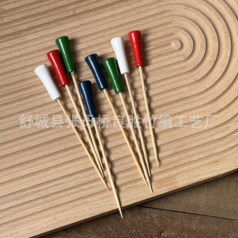 メーカー直販12cm使い捨て創意球根竹串100本/お菓子串尾酒飾り串|undefined