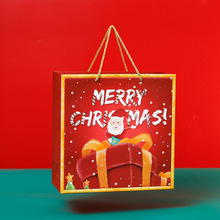 卡通圣诞节礼盒圣诞苹果袋送礼纸袋糖果巧克力包装创意圣诞节纸袋