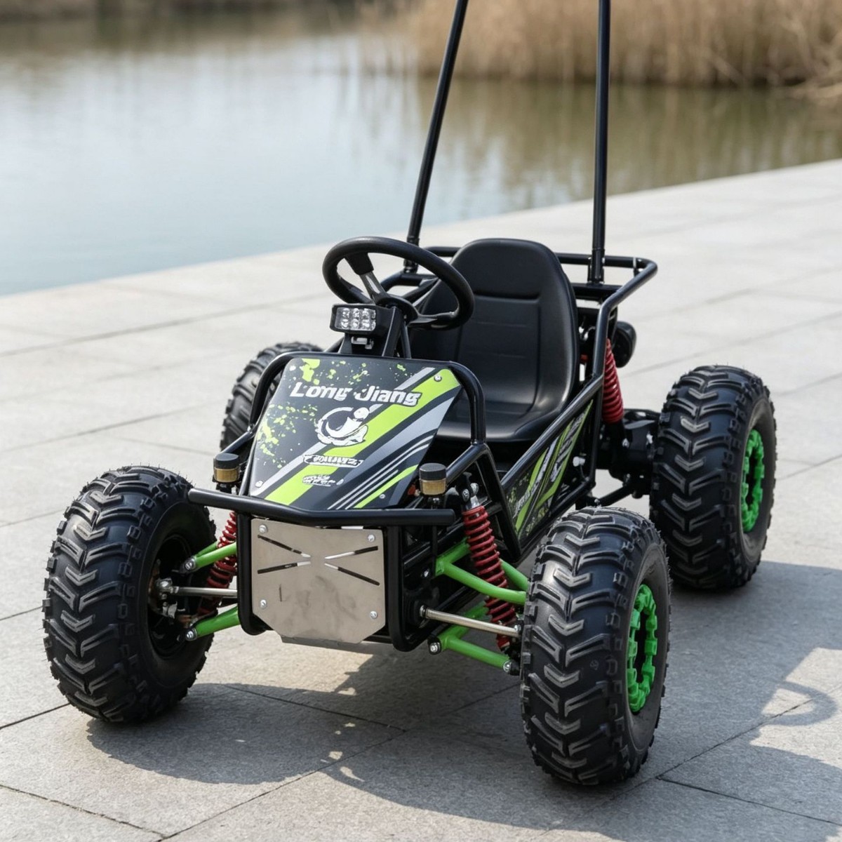 Escaneo de código eléctrico compartido para niños adultos go-kart de playa adultos pueden hacer plazas de recreo arena barro camping