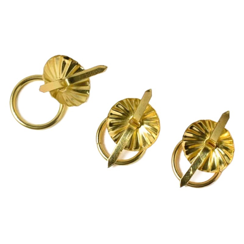 Factory Direct batch electroplating sunflower handle moon cake box handle iron round pull ring accessories chrysanthemum handle