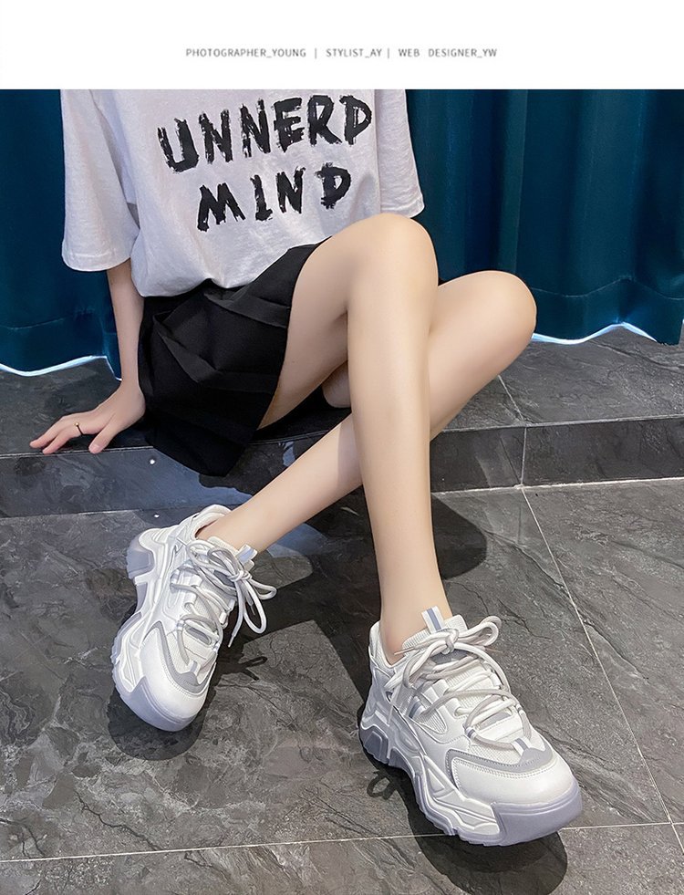 Scarpe da tennis da donna Scarpe in pelle Scarpe da ginnastica Tessuto a rete Calzature comode per assorbimento degli urti_voghion.com